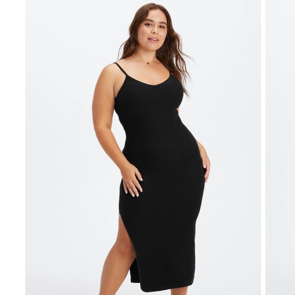 Fabletics Cloud Seamless Tank Midi Dress Black